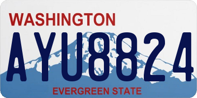 WA license plate AYU8824