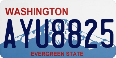 WA license plate AYU8825