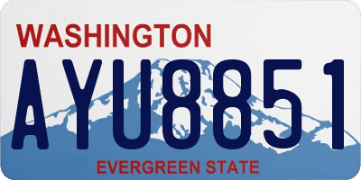 WA license plate AYU8851