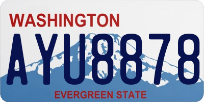 WA license plate AYU8878