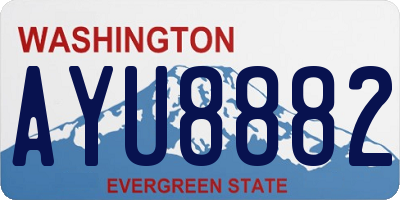 WA license plate AYU8882