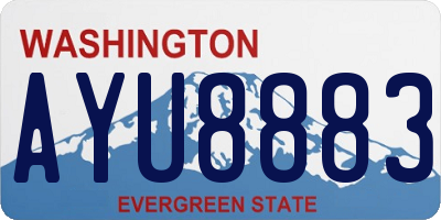 WA license plate AYU8883
