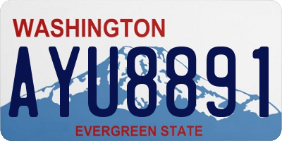 WA license plate AYU8891
