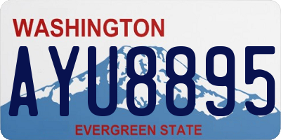 WA license plate AYU8895