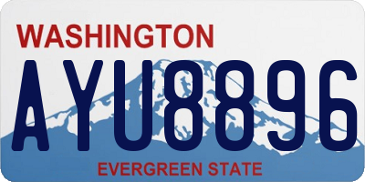 WA license plate AYU8896
