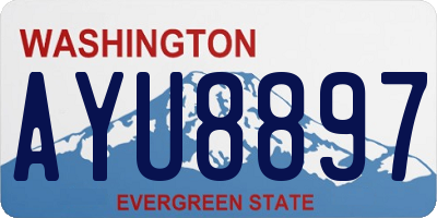 WA license plate AYU8897