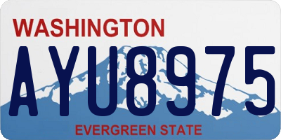 WA license plate AYU8975
