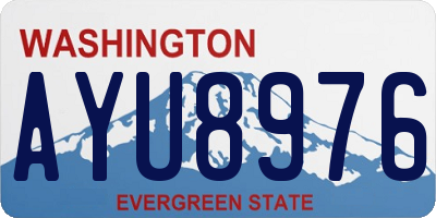 WA license plate AYU8976