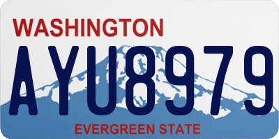 WA license plate AYU8979
