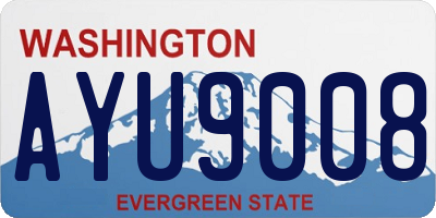 WA license plate AYU9008