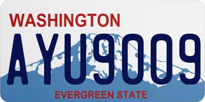 WA license plate AYU9009