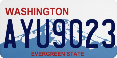 WA license plate AYU9023