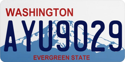 WA license plate AYU9029
