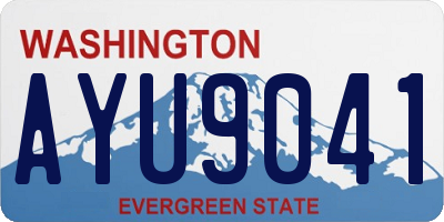 WA license plate AYU9041