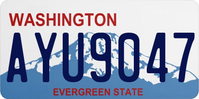 WA license plate AYU9047