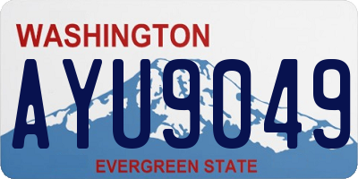 WA license plate AYU9049