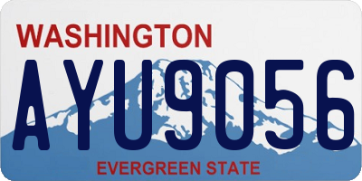 WA license plate AYU9056