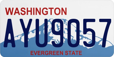 WA license plate AYU9057