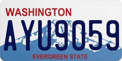 WA license plate AYU9059