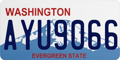 WA license plate AYU9066