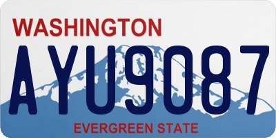 WA license plate AYU9087
