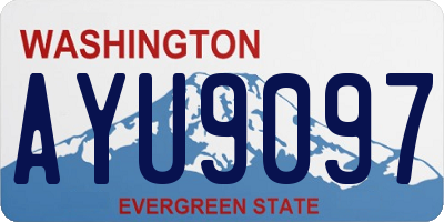 WA license plate AYU9097