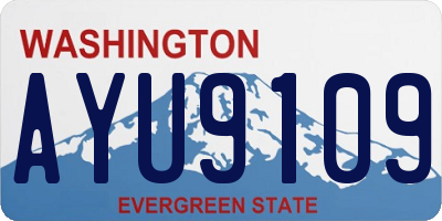 WA license plate AYU9109