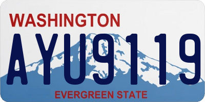 WA license plate AYU9119