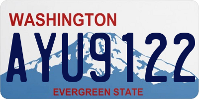 WA license plate AYU9122