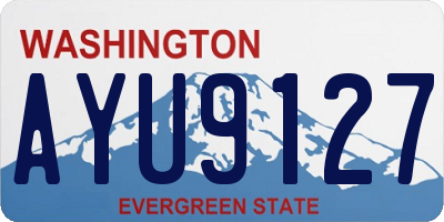 WA license plate AYU9127