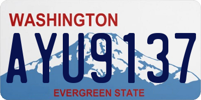 WA license plate AYU9137