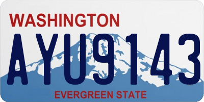 WA license plate AYU9143