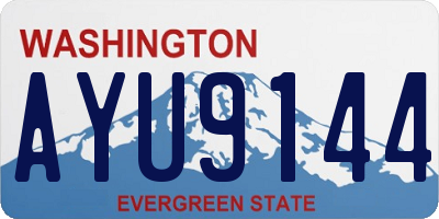 WA license plate AYU9144