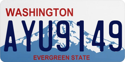 WA license plate AYU9149