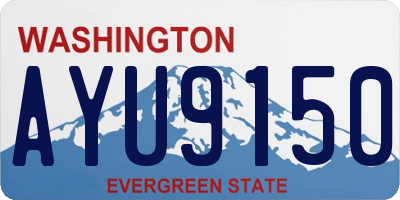 WA license plate AYU9150