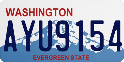 WA license plate AYU9154
