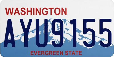 WA license plate AYU9155