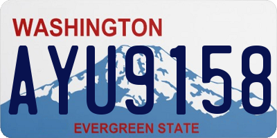WA license plate AYU9158