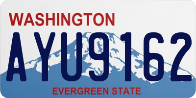 WA license plate AYU9162