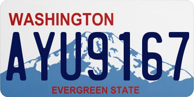 WA license plate AYU9167