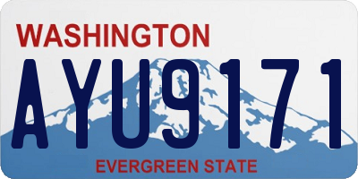 WA license plate AYU9171