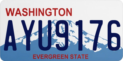 WA license plate AYU9176