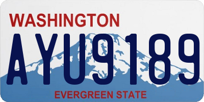WA license plate AYU9189