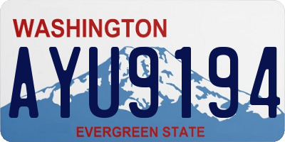 WA license plate AYU9194