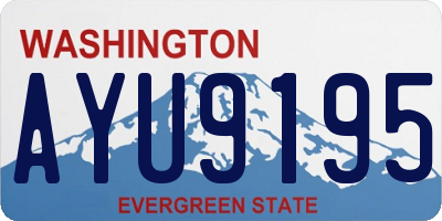 WA license plate AYU9195