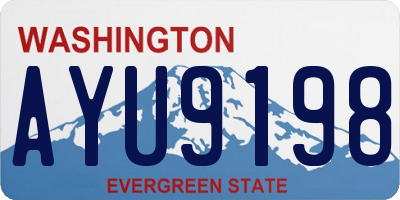 WA license plate AYU9198