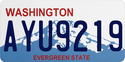 WA license plate AYU9219