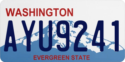 WA license plate AYU9241