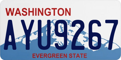 WA license plate AYU9267