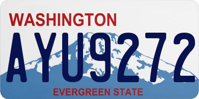 WA license plate AYU9272